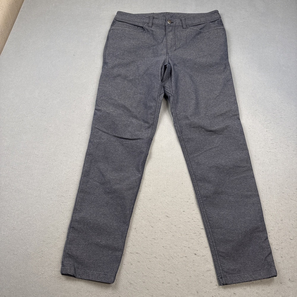 Lululemon 32 Commission Slim Fit Pants Mens Blue gray Heathered golf LM5609S